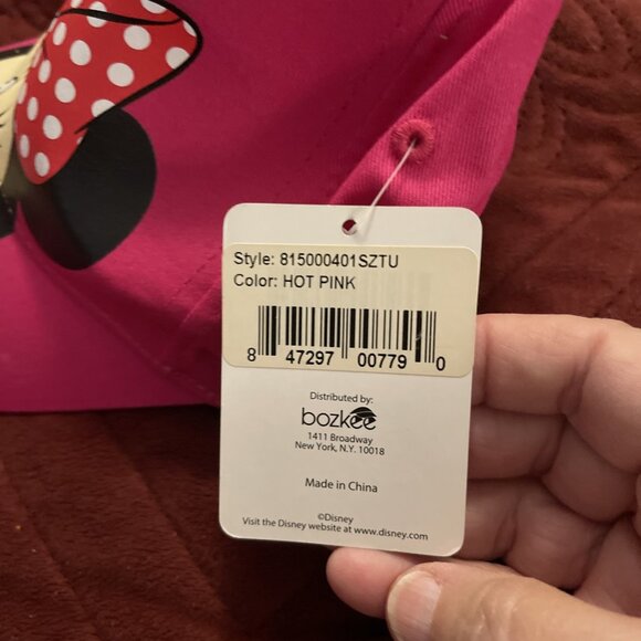 Lot Of 3 Hats / Caps 1 NWT Disney Minnie Mouse Cap W/ Sunglasses 1 Beanie, 1 Cap - Picture 8 of 11